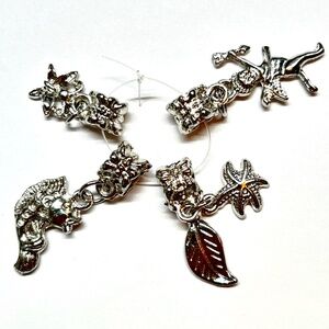 As Low As $2 Bright Silver European Style Charms Cupid Butterfly Starfish 4/PK